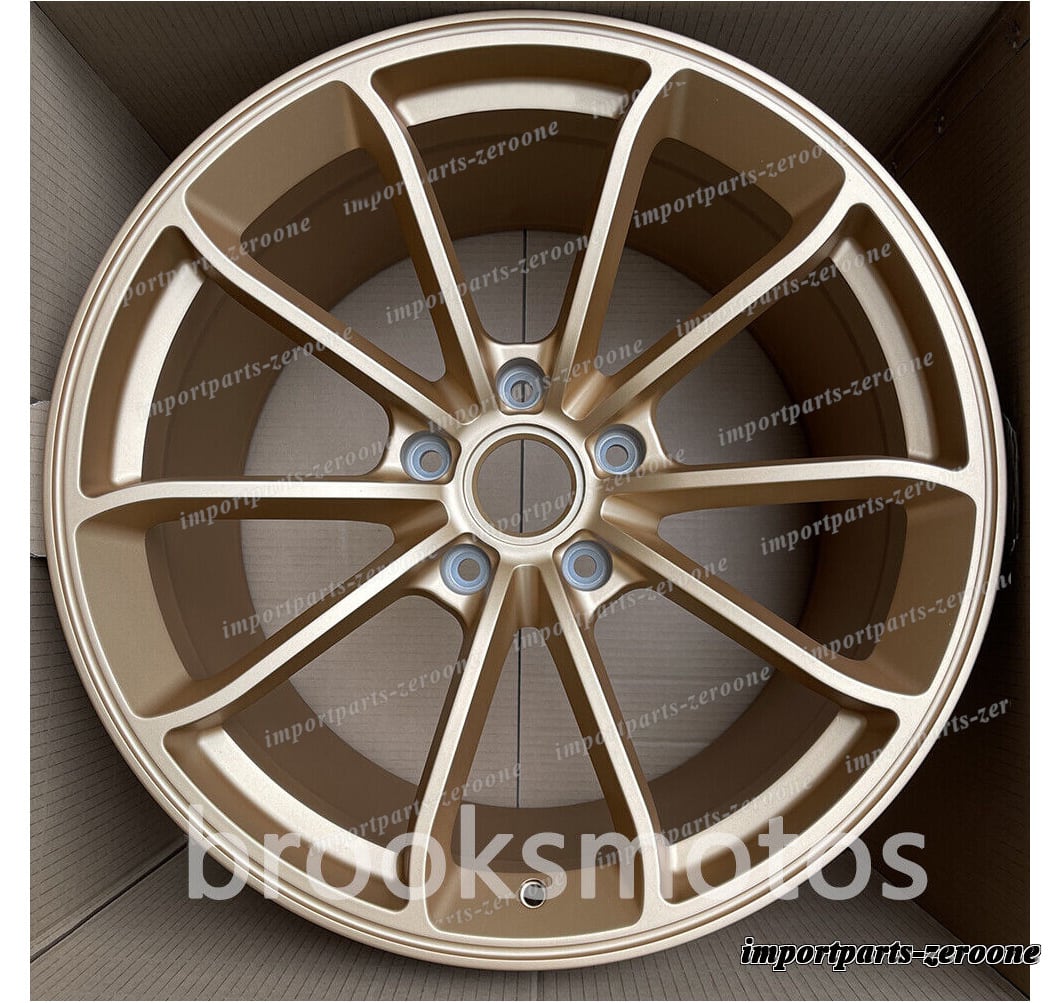 19インチ新品マットゴールドスタイル ホイールポルシェ911 997 　4本セット　鍛造　-BRN-11873★