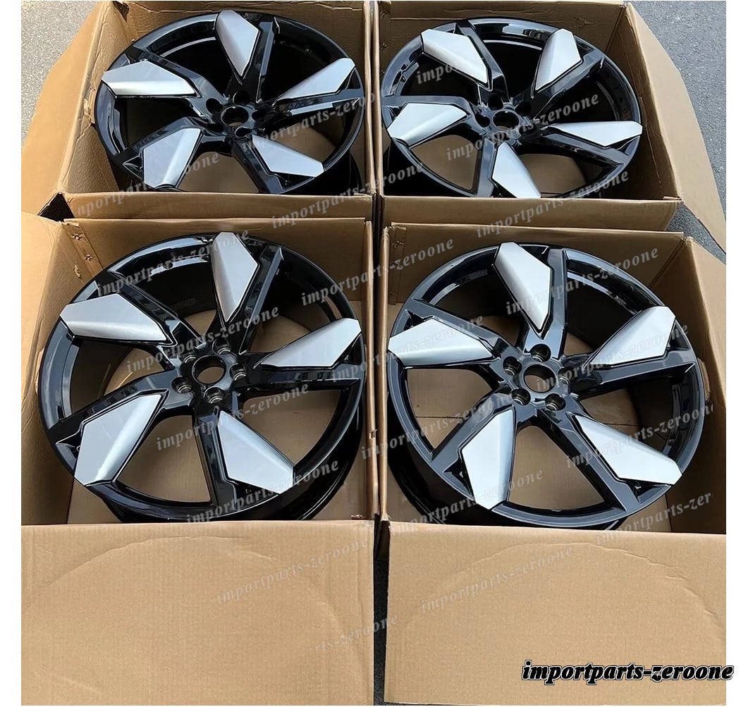 22インチ 5 スポーク シルバー スタッガー アグレッシブ 鍛造 ホイール ジャガー Fペース SVR　-BRN-12658★　鍛造