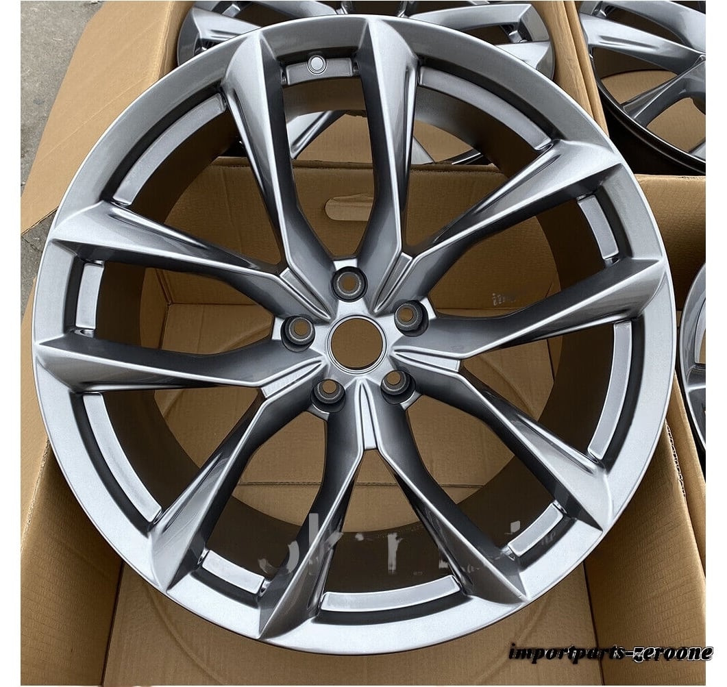 樂天商城 - 22インチ ニュースタイル グロスガンメタル スタッガー ホイール テスラモデル x 22x9 22x10 　-BRN-12006★