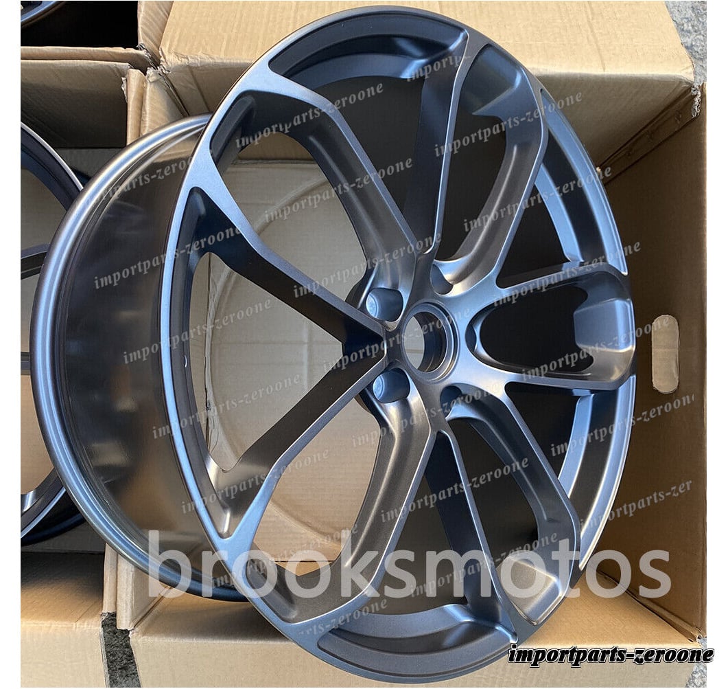 樂天商城 - 22インチ　 新品 ツイン 5 スポーク ガンメタルスタイル ホイール ポルシェ マカン 22x9 22x10.5 　-★