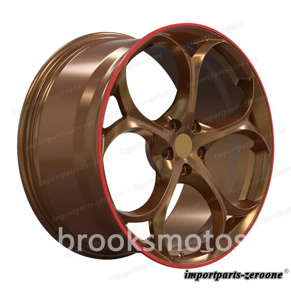 20インチ 21インチ フォージドブロンズ レッドリップホイール フェラーリ 458 イタリア 20x9 21x12.5 適合 LI-1413