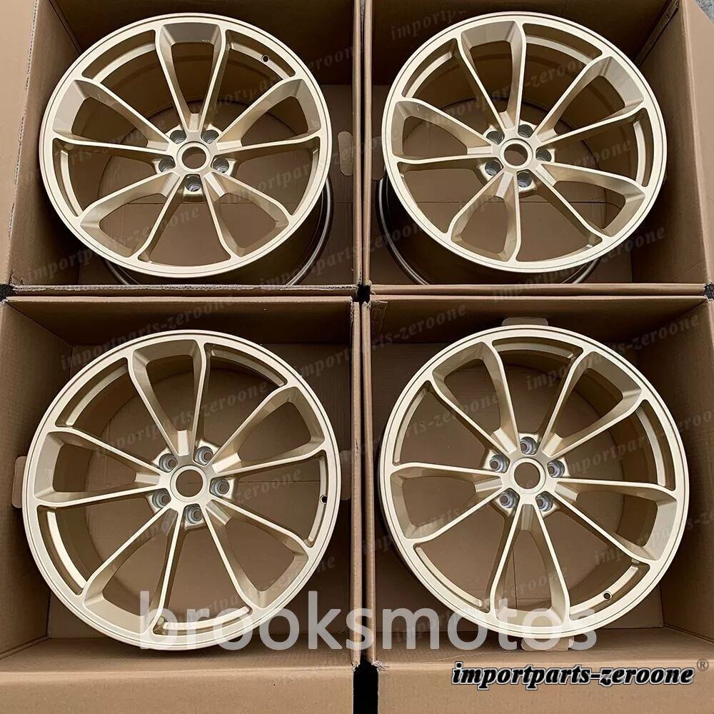 ポルシェマカン 21x9.5 21x10 フォージドゴールドgt4 スタイルホイールフィット　21インチ LI-1412