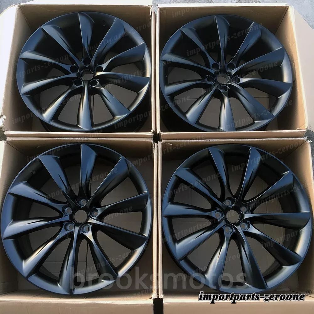 20インチタービンスタイルホイールテスラモデルs 20x8.5 オフセット 35 ブラック仕上げ LI-1753