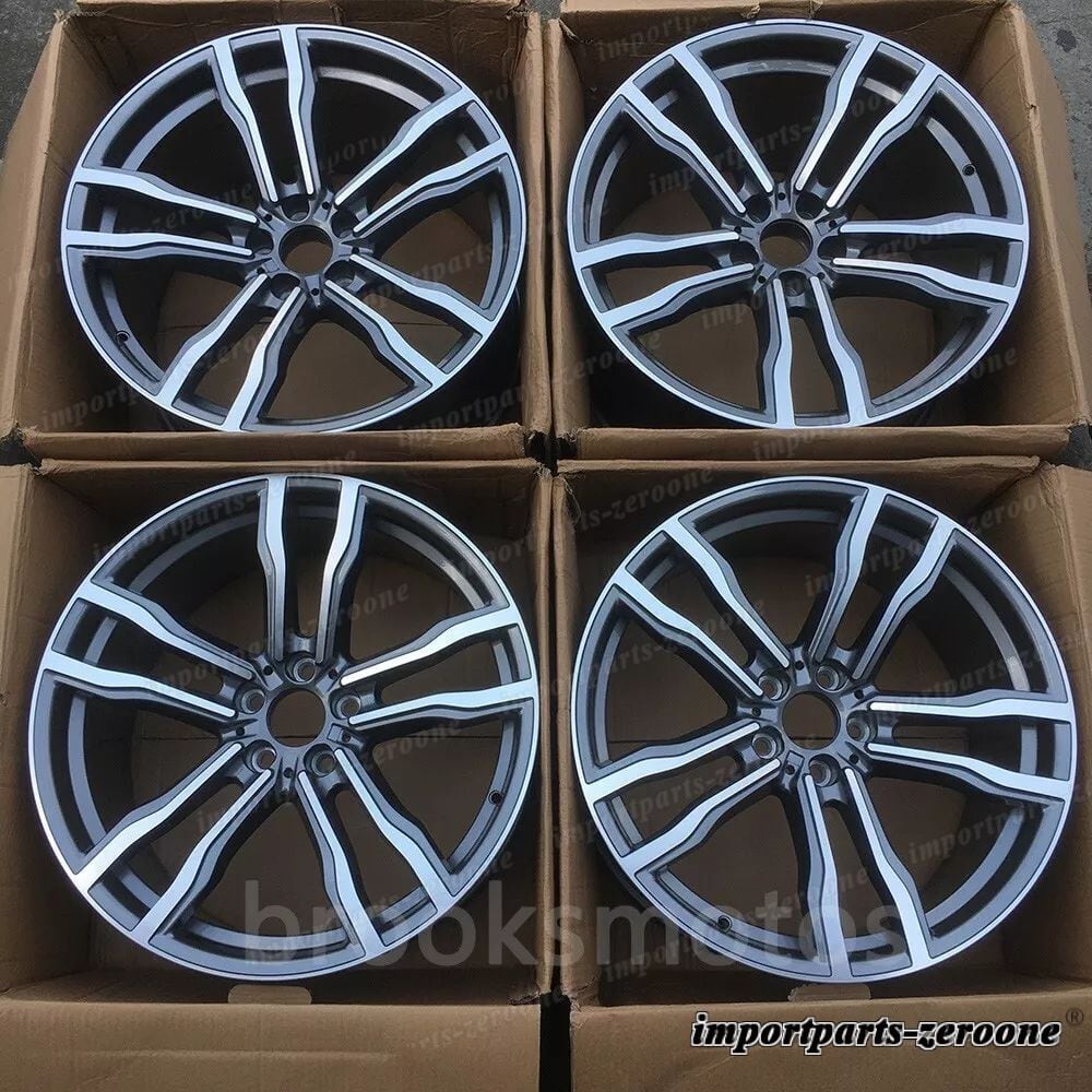 21インチ グレー スタイル スタッガー ホイール BMW X5 E70 F15 X6 E71 F16 5x120 612 適合 LI-1710