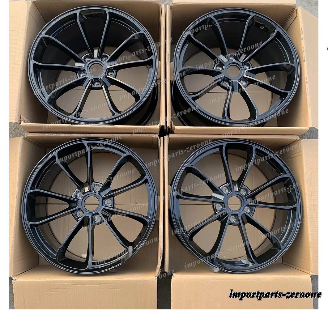 20インチ 21インチ 新品 グロス ブラック スタイル 鍛造 ホイール ポルシェ 997 911 ターボ S　-BRN-12614