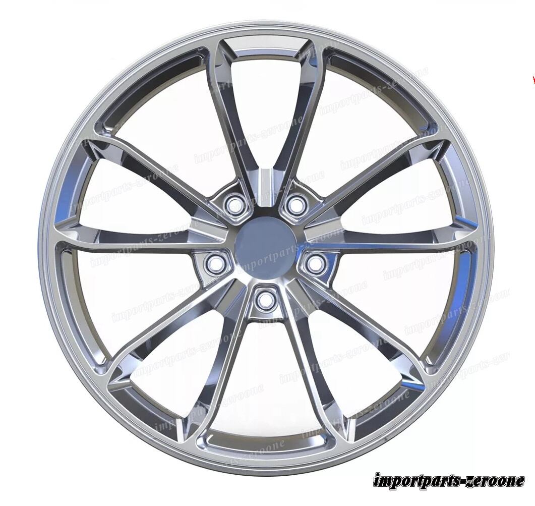 19インチ ハイパーシルバー フル GT4 スタイル ホイール ポルシェ ケイマン 987 4 個セット　-BRN-12514