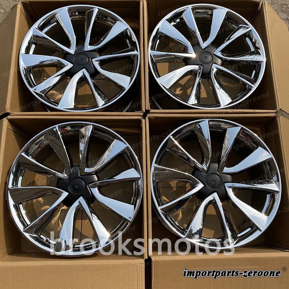 樂天商城 - 20インチ 新品クロームスタイルホイール 2017+ テスラ モデル 3 20x8.5 オフセット 35 適合 LI-1537