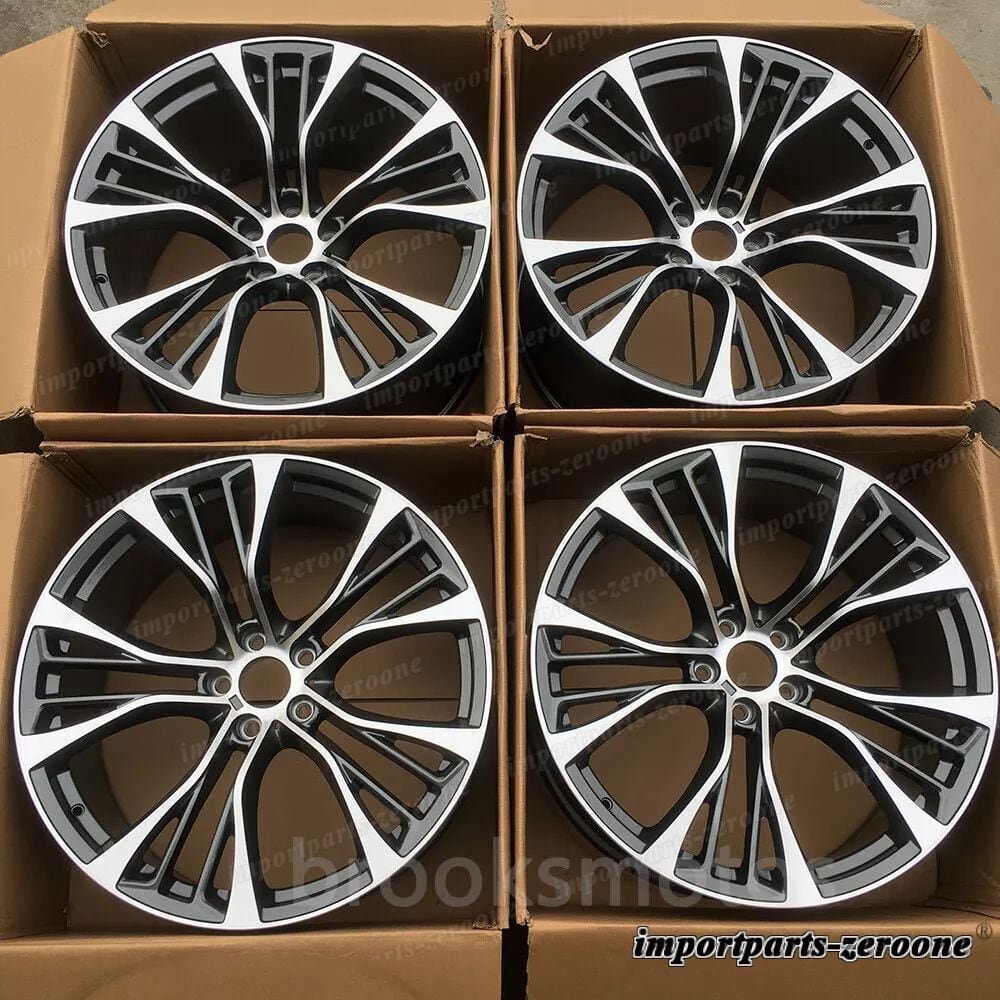 22インチグレー スタッガースタイル ホイール BMW X5 E70 F15 X6 E71 F16 599 適合 LI-1532