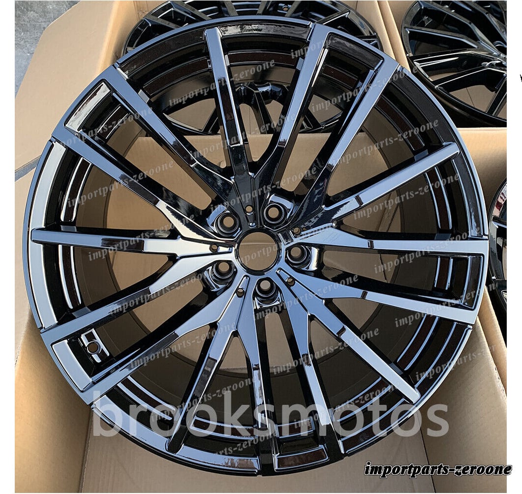 樂天商城 - 21インチ　 新品グロス ブラック スタイル ホイール 2019+ BMW X5 2020+ X6 X7 5x112 742