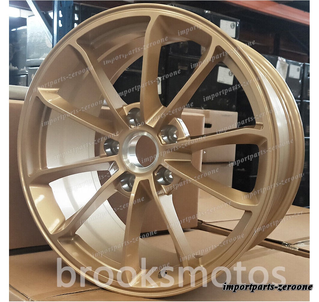 樂天商城 - 20インチ 21インチ ゴールドスタイル ホイール ポルシェ 991 911 カレラ S/T ナローボディ　-BRN-11813　鍛造　★