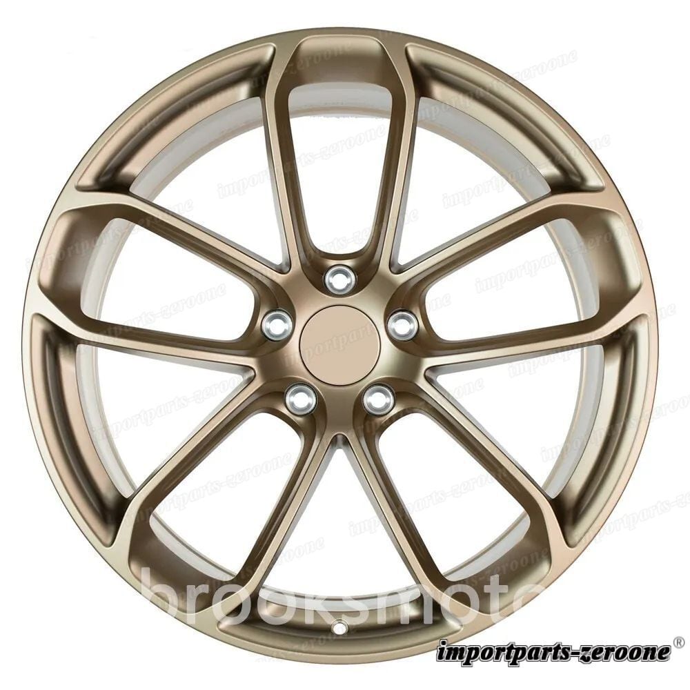 ポルシェ カイエン 20x9.5 20インチ ツイン 5 スポークサテンゴールド スクエアホイール LI-1278