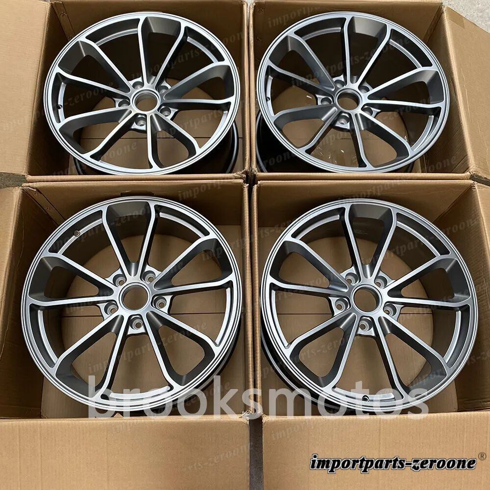 20インチ プラチナ グレー GT4 スタイル フォージド ホイール フィット 2013+ ポルシェ ケイマン 981 LI-1256