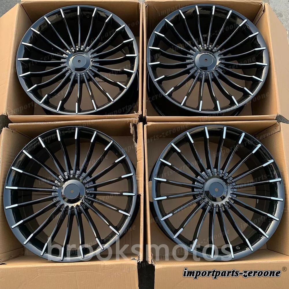 20インチB7 スタイルブラックスクエアホイールテスラモデルs 20x9 LI-1231