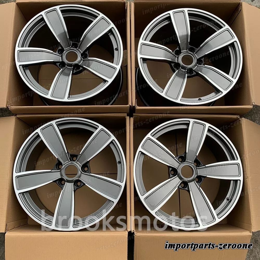 20インチ新品 5 スポークグレー フォージドホイールポルシェ 991.1 911 カレラ S/T ナローボディ適合 LI-1220