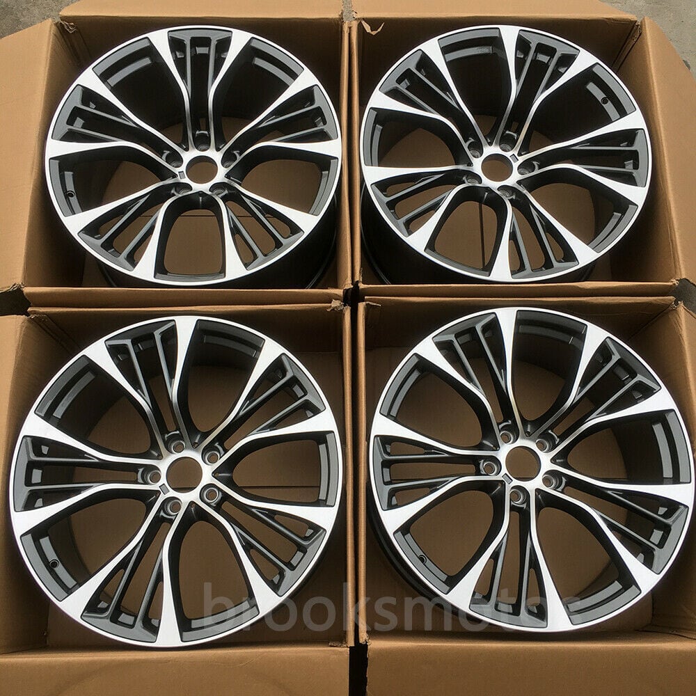 22インチ グレー GED STYLE ホイールセット ジャガー F PACE 22X9 22X10 5X108 　-BRN-1299★