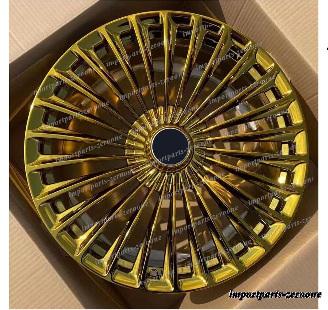 22インチ　 新品 クローム ゴールド フォージド ホイール キャデラック　 ドゥビル 22x8.5 　-BRN-11679★