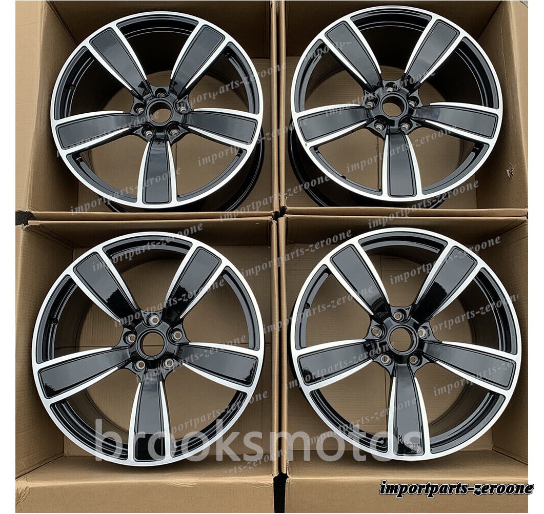 ポルシェ マカン 21x9 21x10 5x112 21インチ 新品5 スポークスタイルホイール 4 個セット　-　鍛造　★