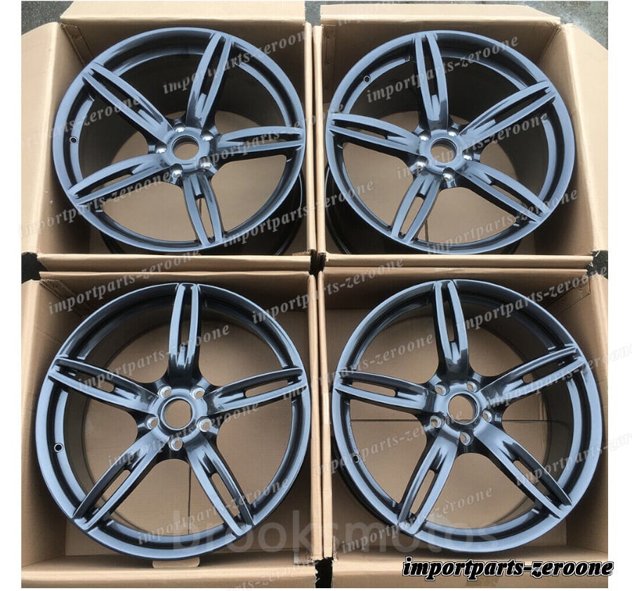 21インチ22インチ　ダークグレイ　フェラーリ　458 5スポークスタイル　ホイール　 21×9　22×11　 4本セット　-BRN-1130-2