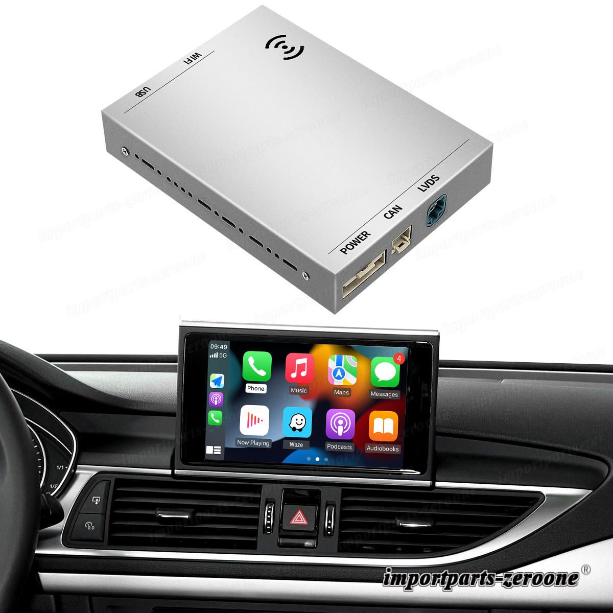 A1ワイヤレスCarplay Android オート プレーヤーマルチメディアカーアウディQ7 2005 1年保証　-AAT-1175