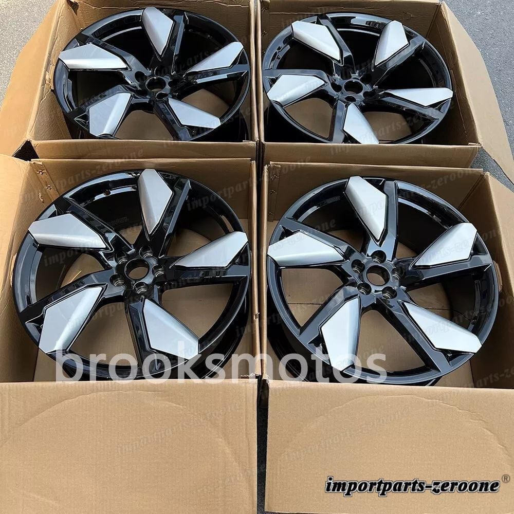 22インチ 5 スポーク シバー スタッガー アグレッシブ フォージド ホイール ジャガー Fペース SVR LI-1103