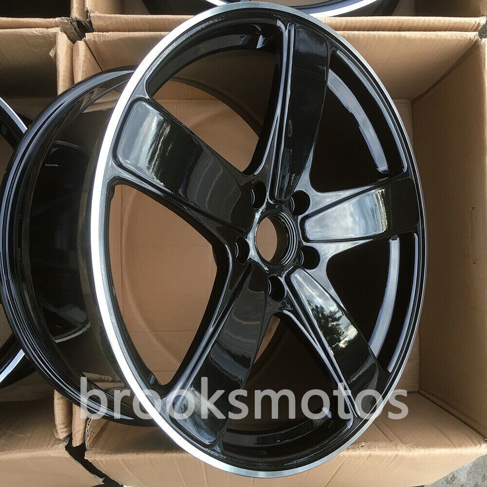 樂天商城 - 22インチ 5 スポーク クラシック スタイル ホイール 2003-2016 ポルシェ　 ケイマン 22X10 BRN-1722