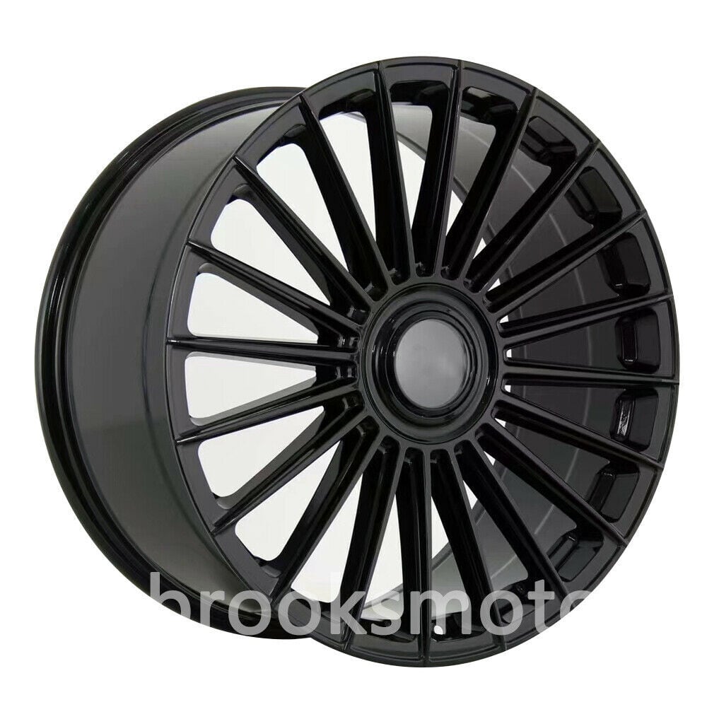 樂天商城 - 22インチ NEWブラックホイール マルチスポーク レンジ ローバー ボリューム 22X10.5 4 本セット BRN-1703