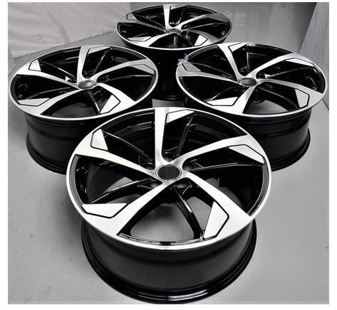 樂天商城 - 19インチ Black ホイール ( 4本セット ) アウディ A3 A4 A6 A8 S3 S4 S6 S8 RS3 RS4 　-DFO-1246