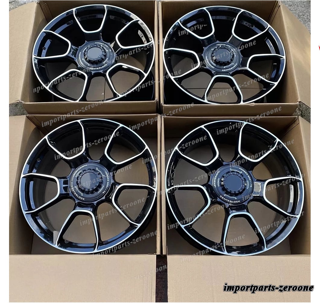 21インチ スタッガー 新品 ブラックスタイル ホイール ポルシェ 991 911 ワイドボディ　-BRN-12598★