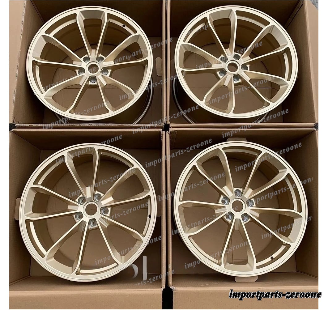 21インチ ポルシェ マカン 21x9.5 21x10　鍛造 ゴールド gt4 スタイル ホイール　-BRN-12661★