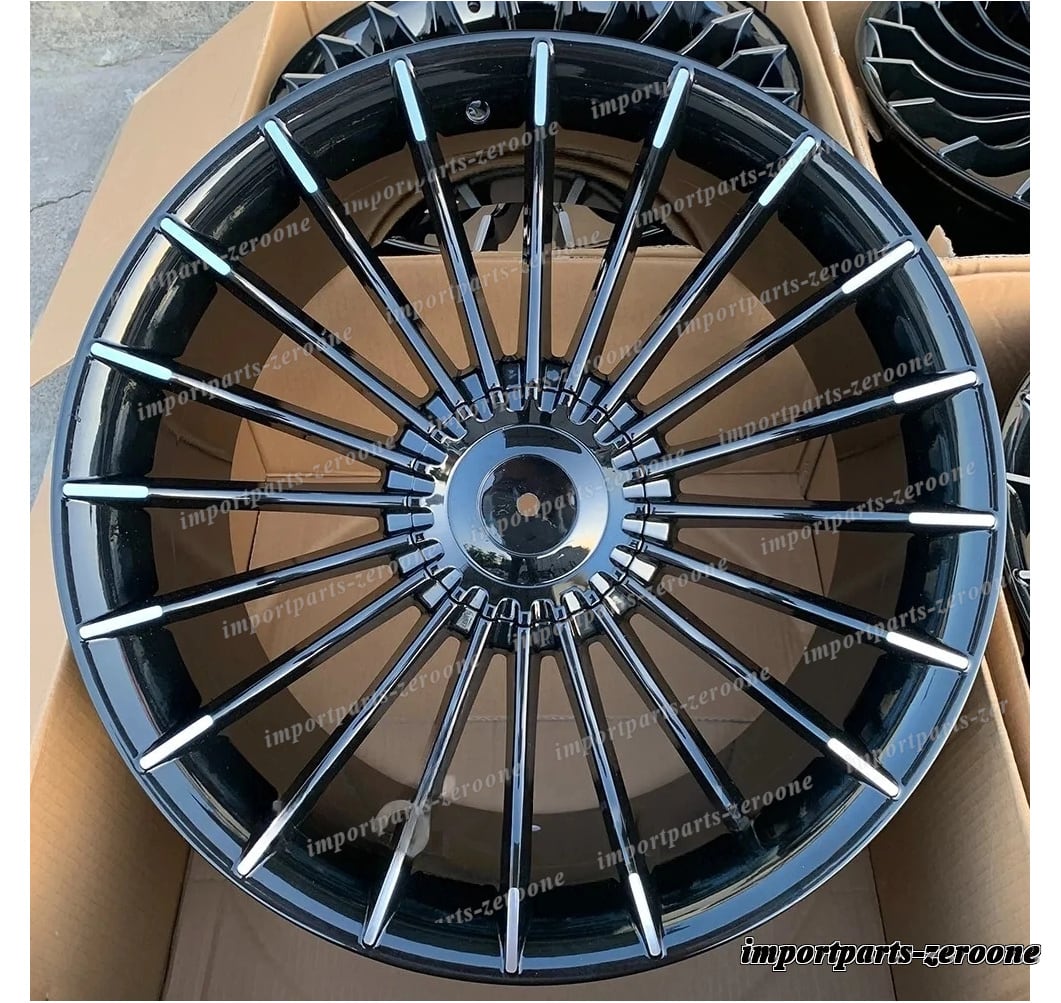 樂天商城 - 20インチ B7 スタイル ブラック ホイール 2008-2014 BMW 7 シリーズ F01 02 03 04　-BRN-12722★