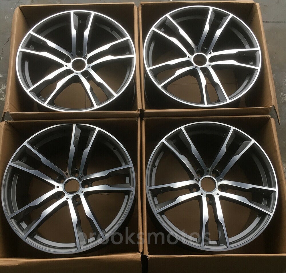 21インチ TWIN 5 スポーク ブラック STYLE ホイールセット BMW X5 E70 F15 X6 E71 F16 611 　-BRN-1209★