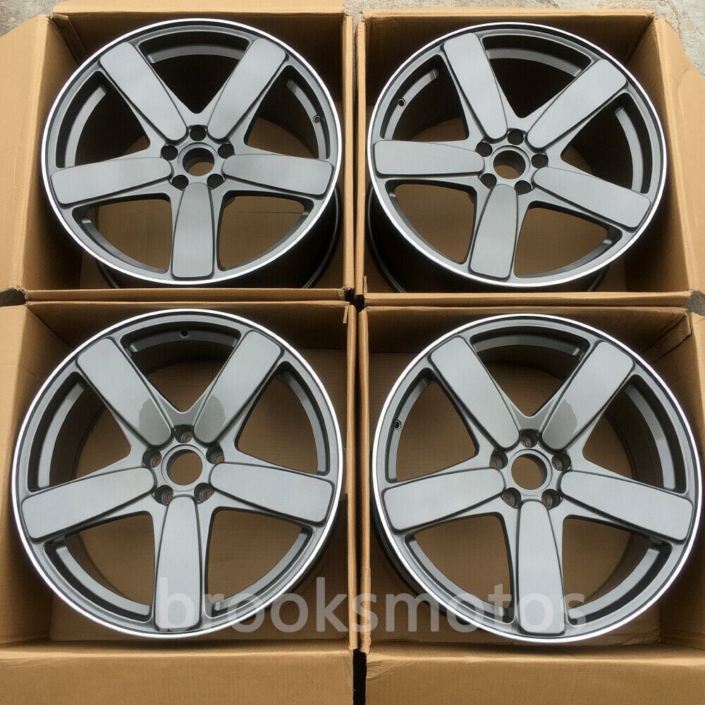 21インチ 5 スポーク クラスICAL STYLE ホイールセット ポルシェ マカン S グレー 　-BRN-1173★