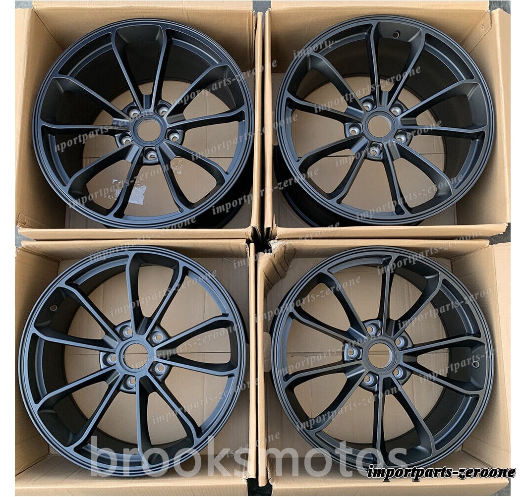 20インチ　 マットブラック GT4 ホイール 2013～2016 　ポルシェ 981 ケイマン -BRN-11875－2