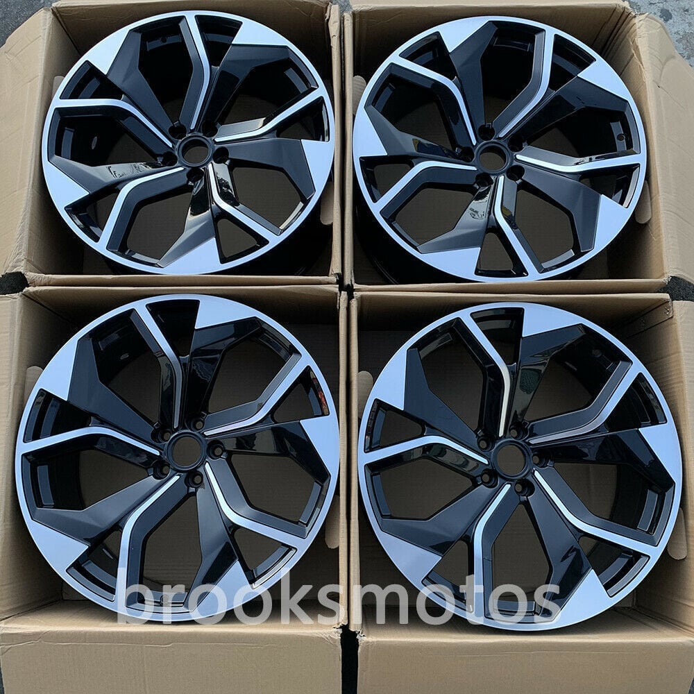 22インチ NEW　ホイールセット 2016+ アウディ Q7 Q8 RS Q7 RS Q8 22X10 オフセット20 ブラック 　-BRN-1352★