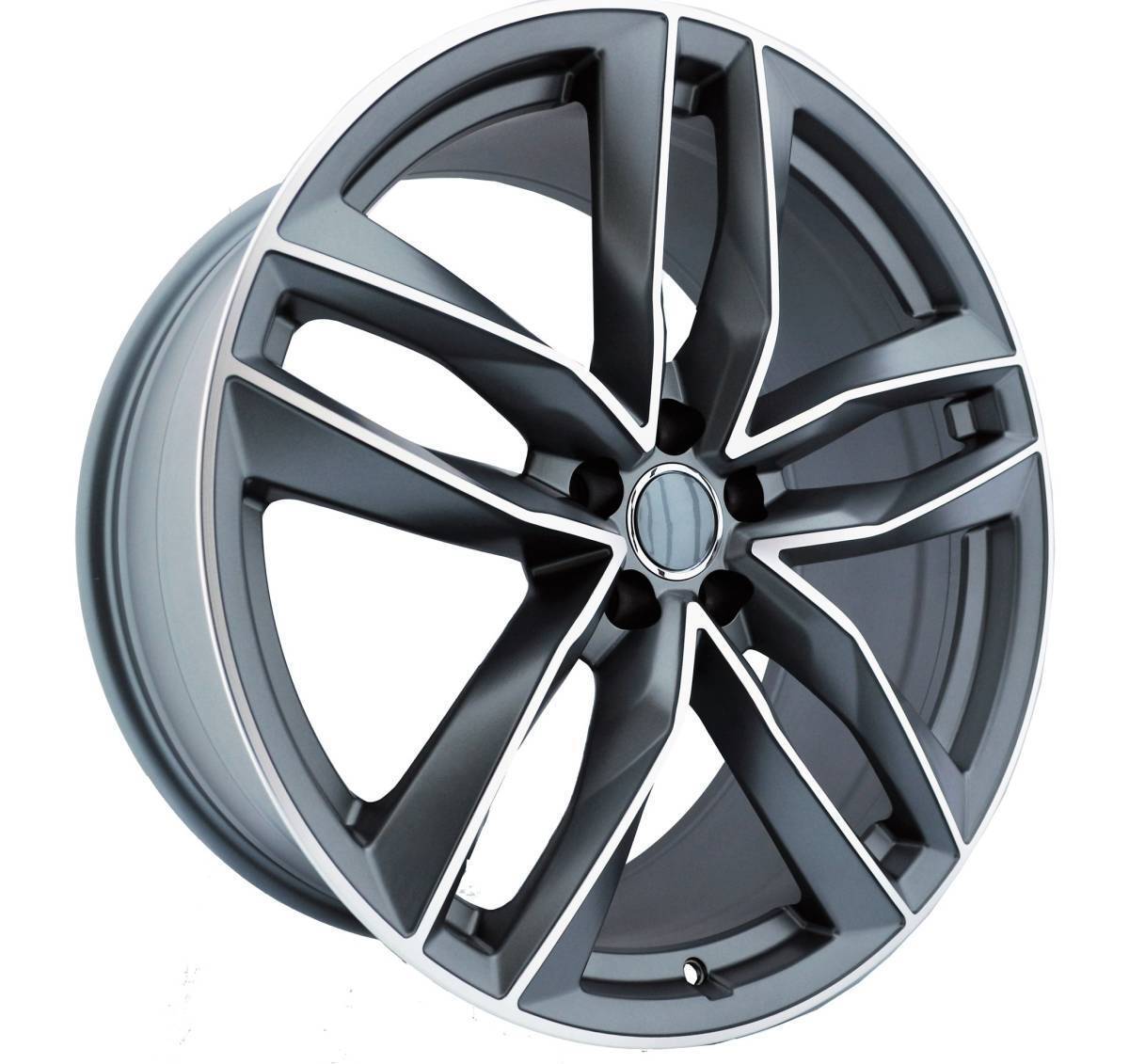 22インチ Grey ホイール ( 4本セット ) アウディ Q7 VW トゥアレグ 　-DFO-1260　-★