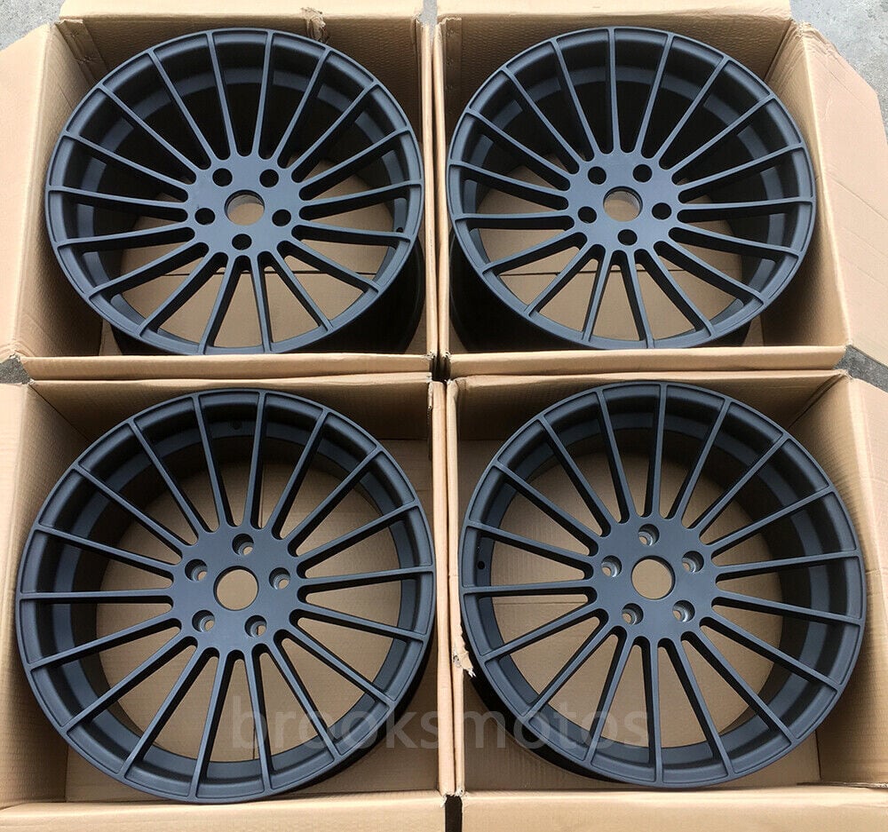 22インチ NEW HM スタイル ブラック ホイール 2015+ アウディ Q7 SQ7 4M 22X10.5 オフセット 25 BRN-1530