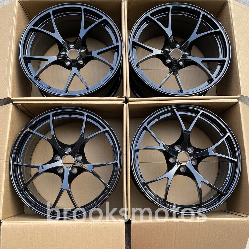 樂天商城 - アルファロメオ GIULIA 19インチ STAGGERED FORGD ホイール 19x8.5 19x10 GLOSS ブラック BRN-1527
