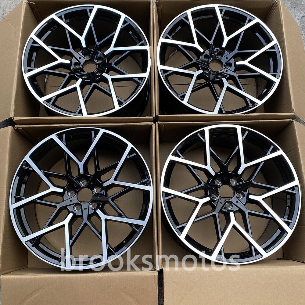 樂天商城 - 22インチ NEW スタイル ブラック ホイール BMW X5 E70 F15 X6 E71 F16 5X120 795 4 本セット BRN-1464