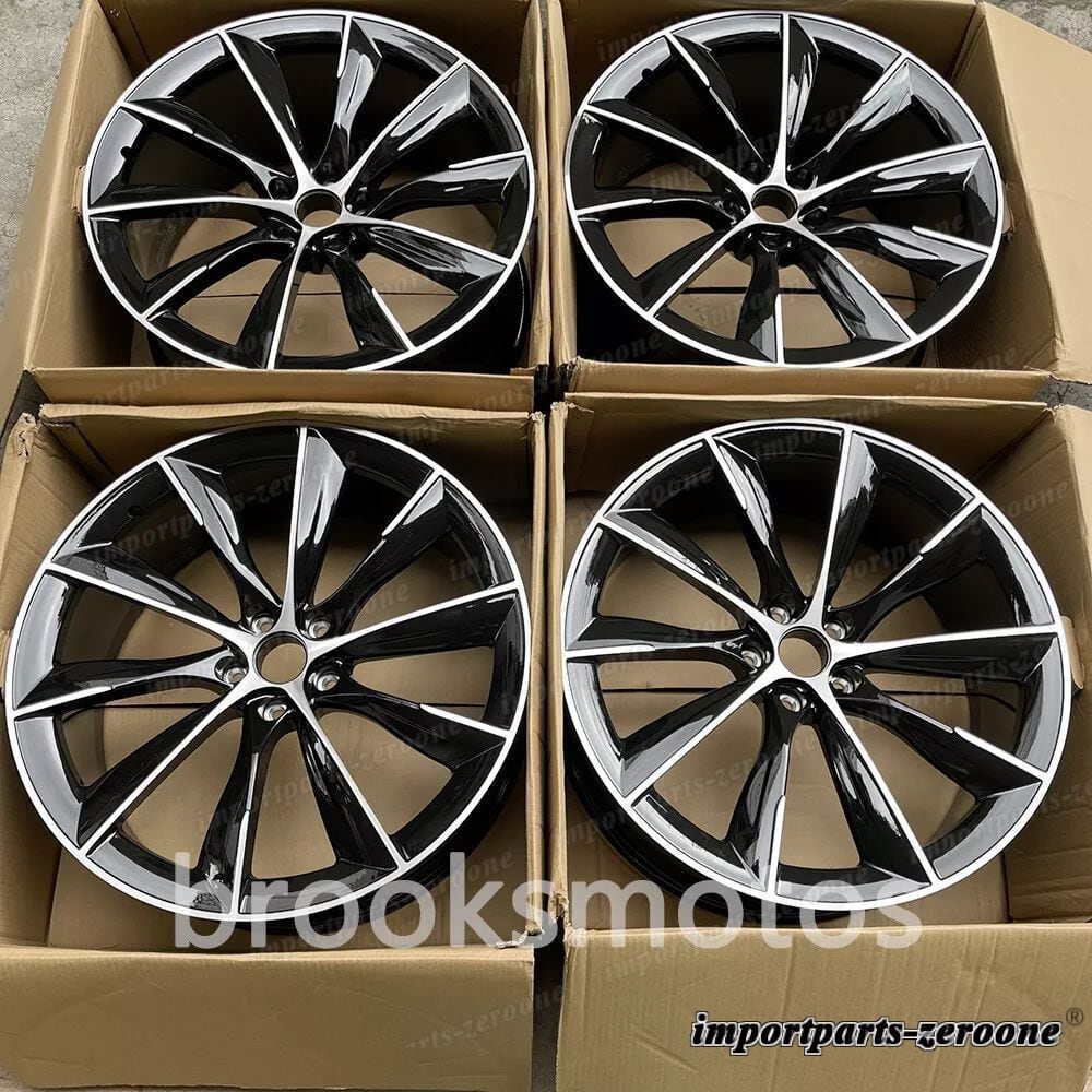 樂天商城 - 22インチ新品タービンスタイル鍛造スタッガーホイールテスラモデル x 22x9 22x10 適合 LI-2072