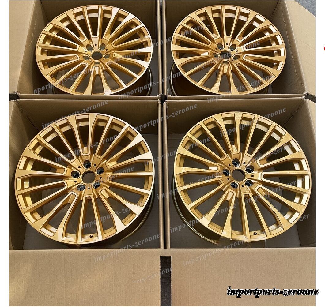 樂天商城 - 21インチ 新品マルチスポーク ゴールドスタイル ホイール 2019+ BMW G07 X7 5x112 21x9.5 　-BRN-12360