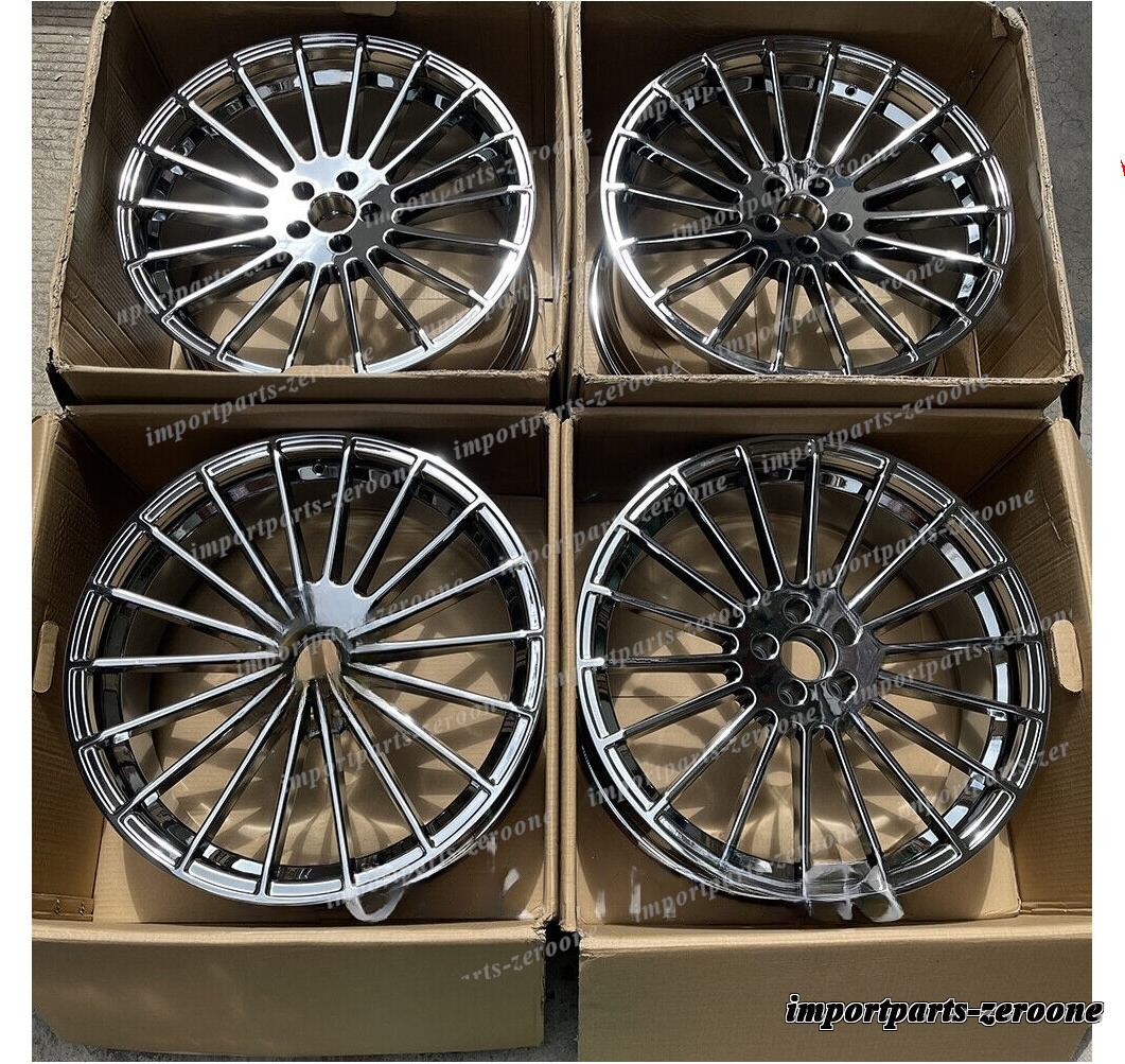 22インチ HM スタイル クローム フルホイール BMW 2019+ BMW X5 2020+ X6 5x112 4 個セット　-BRN-12349