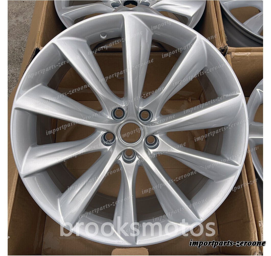 樂天商城 - 20インチ 新品シルバーホイール 2017+ Tesla model 3 20x8.5 オフセット 35 4 個セット　-BRN-12025　鍛造　★