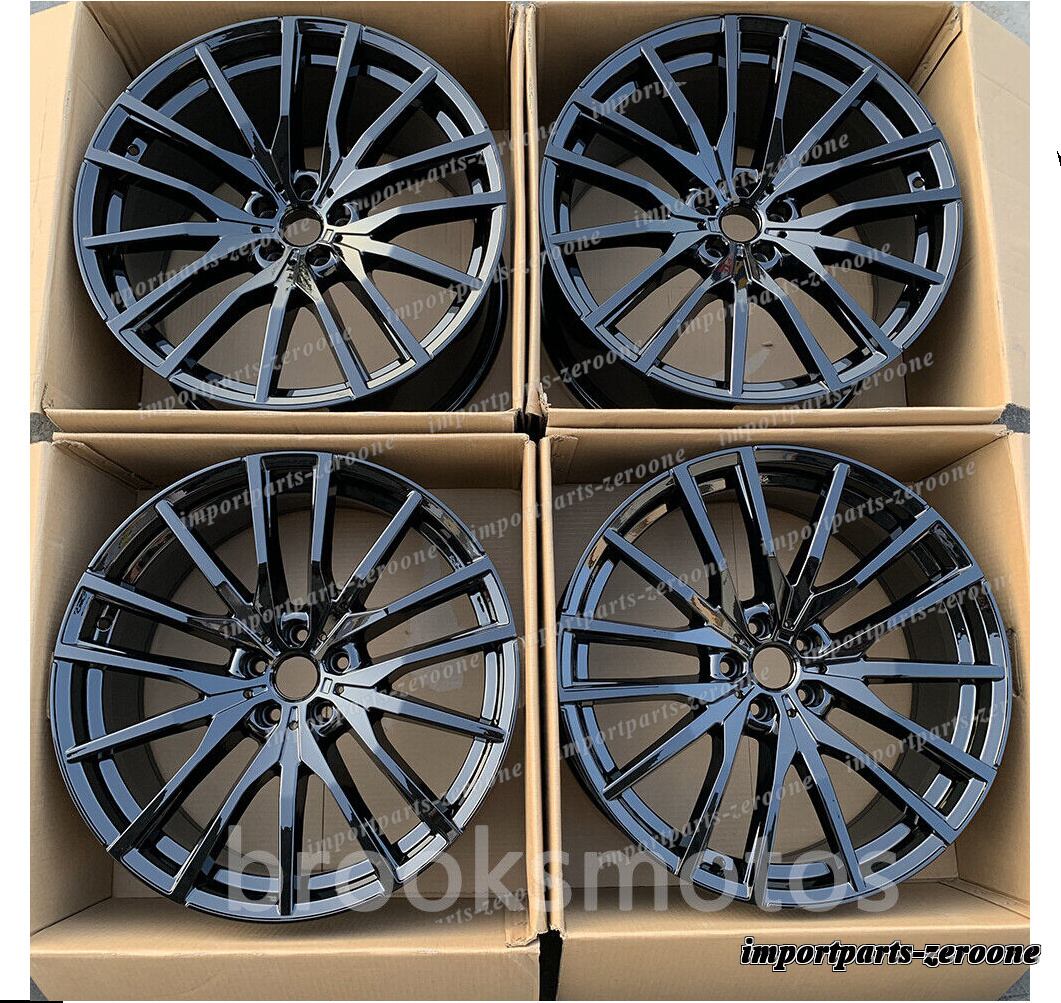 20インチ 新品グロスブラックスタイルホイール 2019+ BMW X5 2020+ X6 5x112 742 4本セット　-BRN-11565　鍛造　★