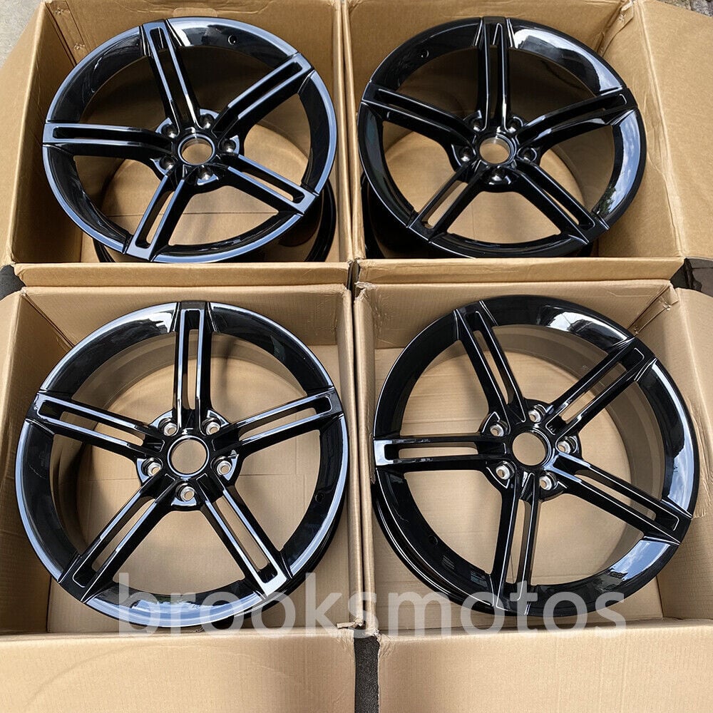 20インチ 21インチ ツイン 5 スポーク グロス ブラック 鍛造 ホイール ポルシェ 911 ナロー ボディ BRN-1853