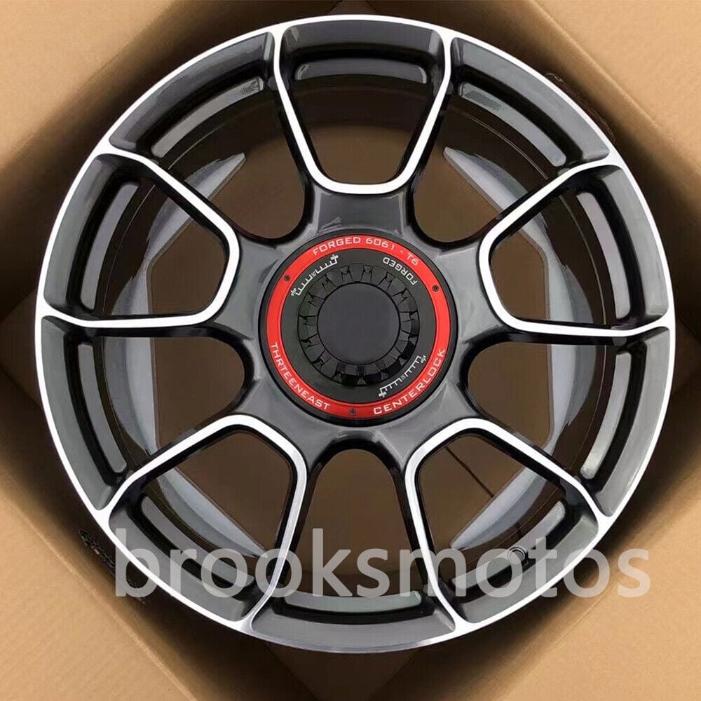 20インチ NEW レッド スタイル グレー 鍛造 ホイール 2013+ ポルシェ ケイマン　 981 BRN-1843