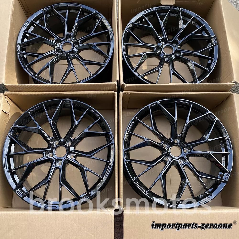 樂天商城 - 21インチニュースタイルブラックスタッガー鍛造ホイールテスラモデルs 21x8.5 21x9 適合 LI-1865