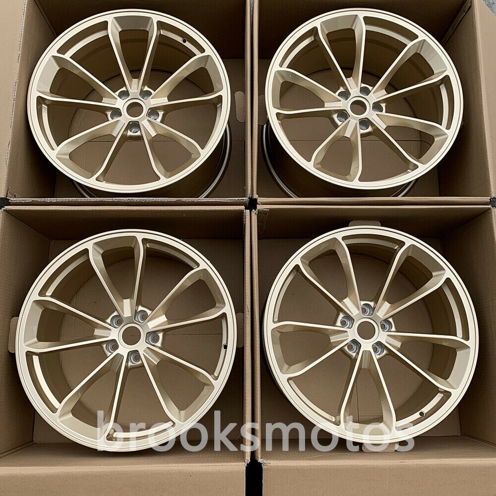 樂天商城 - 19インチ NEWゴールドスタイル鍛造ホイールポルシェ 997 ワイドボディ BRN-1672
