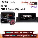 BMW X3 F25 2011-2017 アンドロイドナビ ID7 10.25 インチ MSM NBT 64G -YA-1072(2)