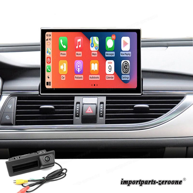 10.26 'ダッシュカム4KカーミラービデオプレーヤーワイヤレスCarplay Android Auto GPSカーモニターマルチメディアバックカメラダッシュボード　-SKA-1043