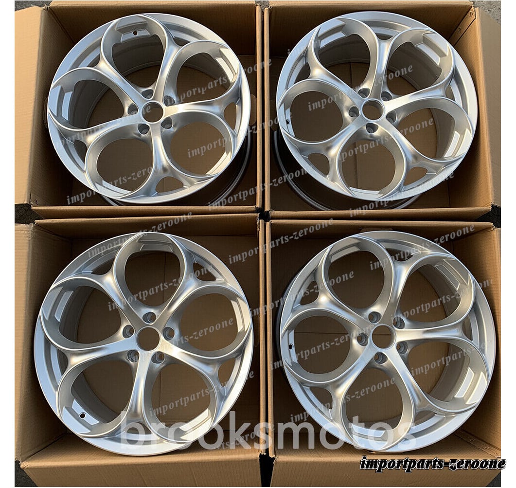 樂天商城 - アルファロメオ ジュリア QV 19インチ スタッガー ホイール ハイパーシルバー 8.5/10　鍛造-BRN-12001★